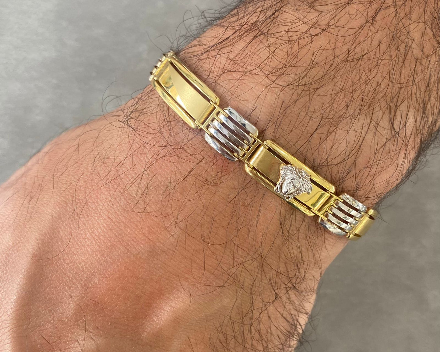 Man Bracelet - Gold Bracelet For Men - White Gold & Pink Gold Lebanon