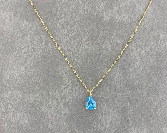 Stone Necklace- Stone Gold Necklace- Gold Gifts for her