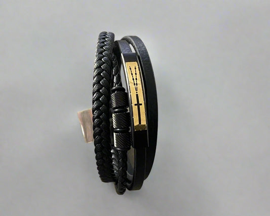 Rubber Man Bracelet - Man Gold Rubber Bracelet - Gold Gifts for him