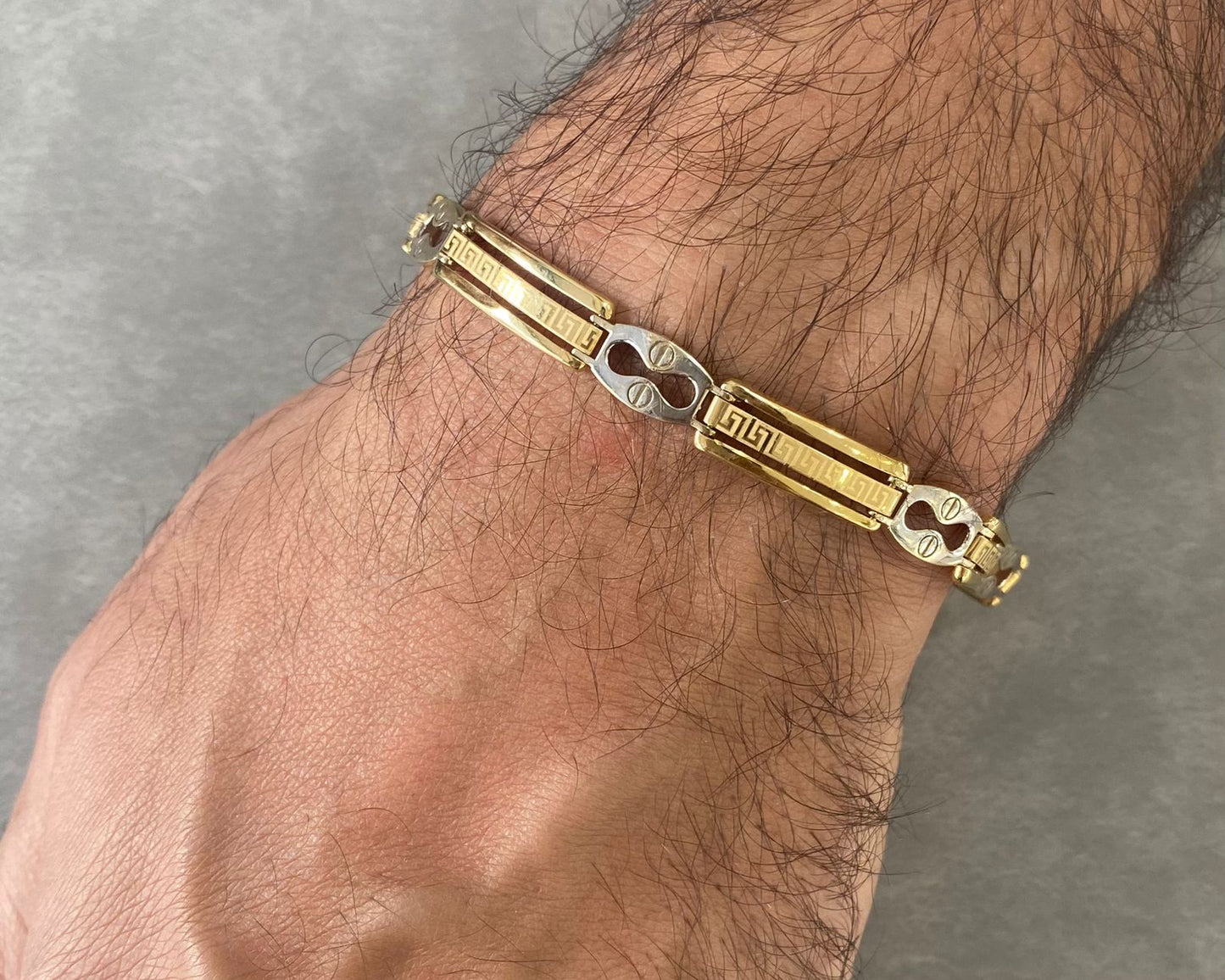 Man Bracelet - Gold Bracelet For Men - White Gold & Pink Gold Lebanon