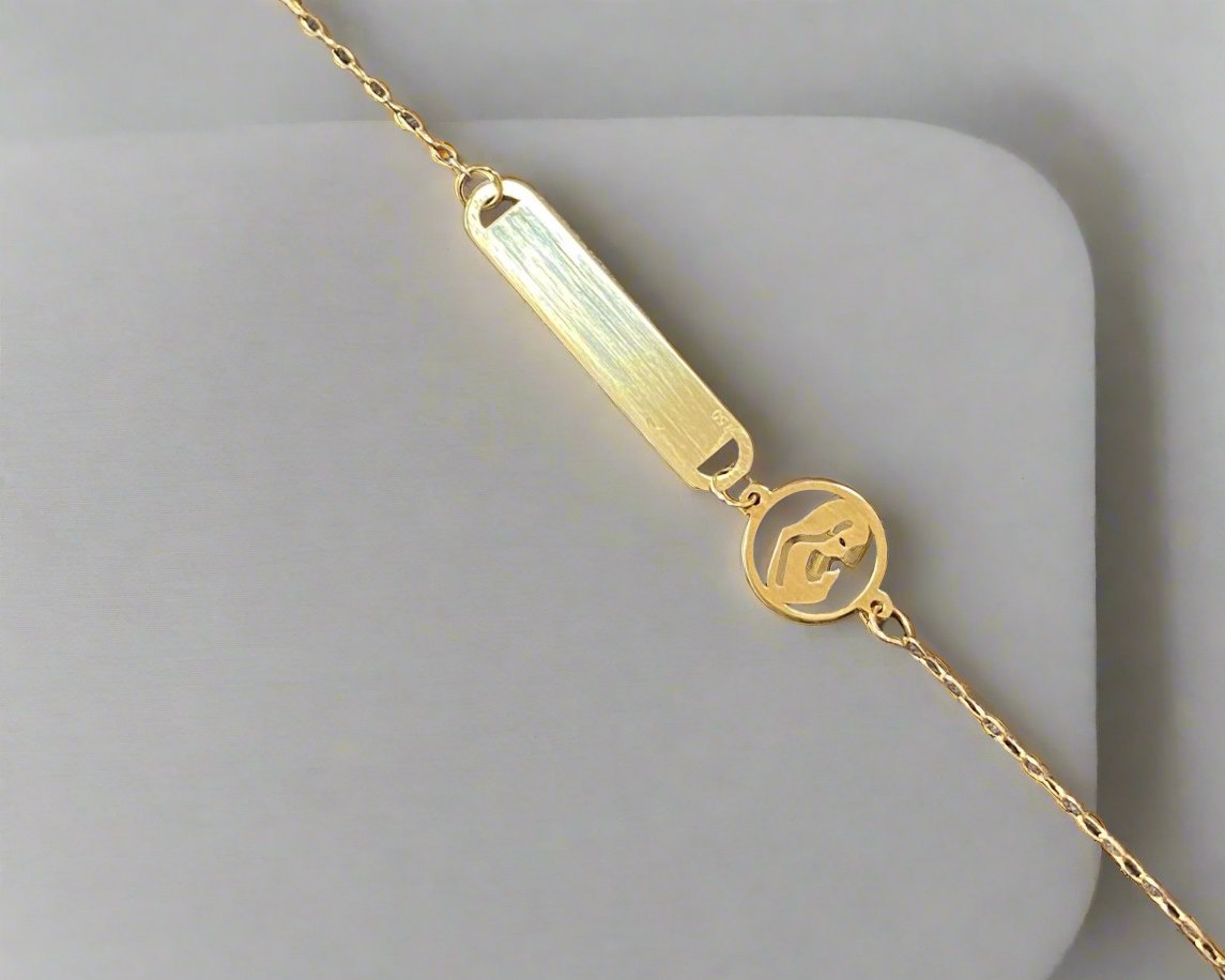 New Born Bracelet - 18kt Gold Gifts For Babies