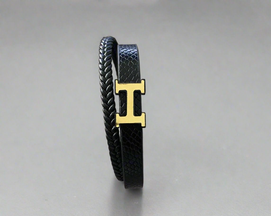 Rubber Man Bracelet - Man Gold Rubber Bracelet - Gold Gifts for him