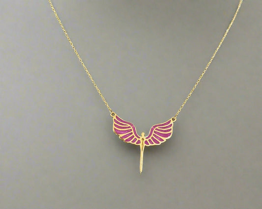 Colored Gold Necklace - Designer Gold Necklace - Gold Gifts For Women