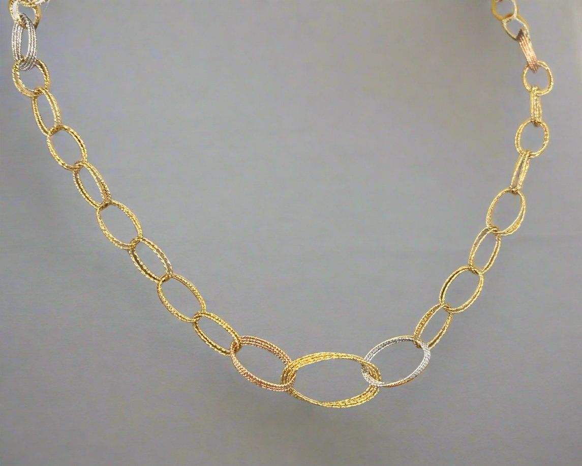 Heavy Necklace - Gold Necklace For Women - White Gold & Pink Gold Lebanon