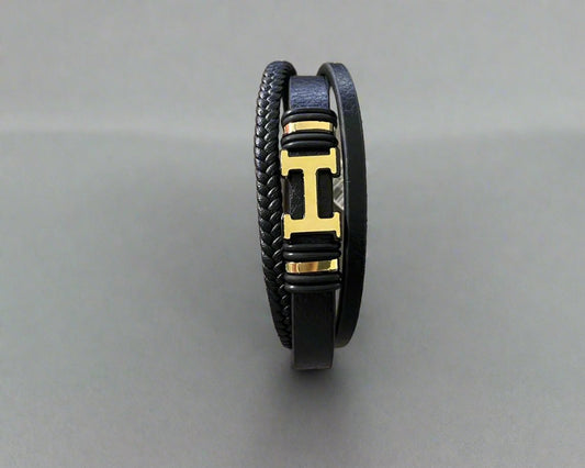 Rubber Man Bracelet - Man Gold Rubber Bracelet - Gold Gifts for him