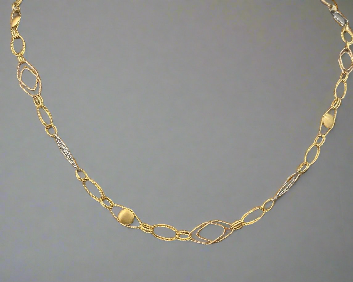 Heavy Necklace - Gold Necklace For Women - White Gold & Pink Gold Lebanon