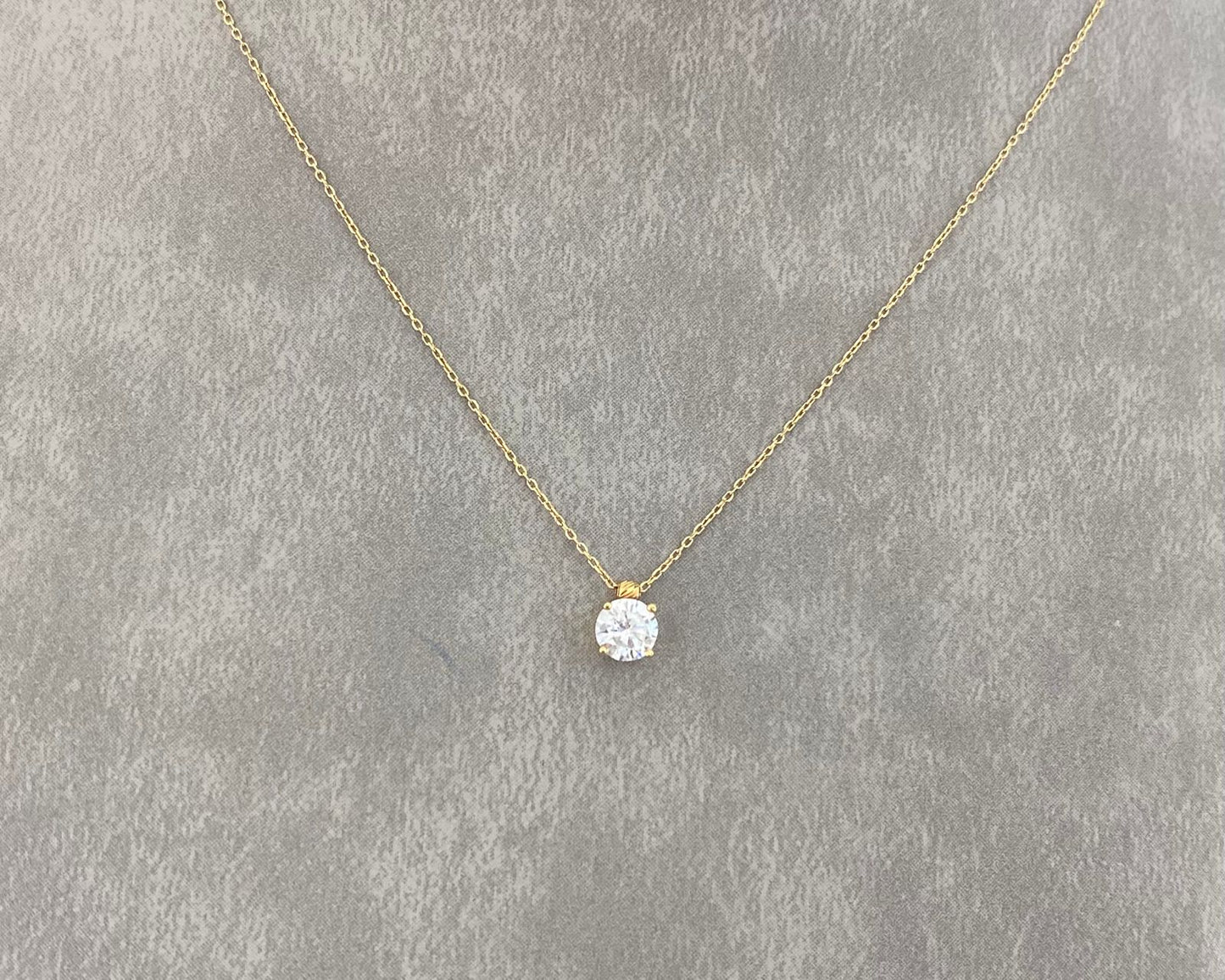 Stone Necklace- Stone Gold Necklace- Gold Gifts for her