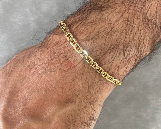 Man Bracelet - Gold Bracelet For Men - White Gold & Pink Gold Lebanon